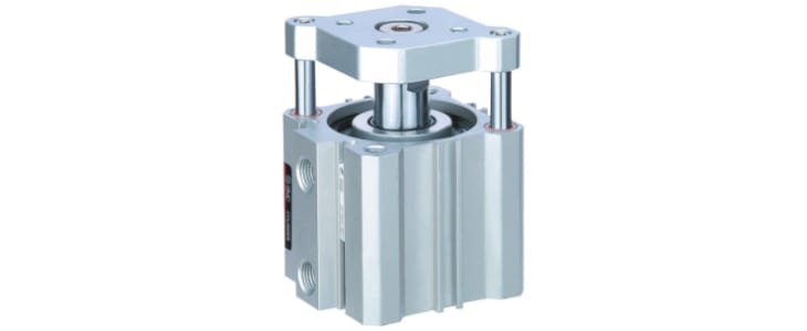 SMC Pneumatic Guided Cylinder - 20mm Bore, 35mm Stroke, CQM Series, Double Acting