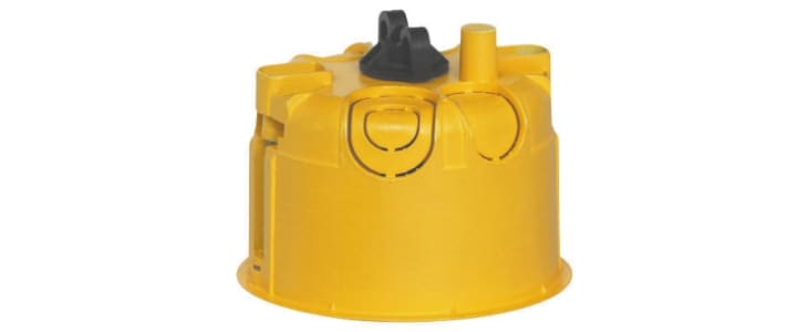 Legrand Batibox Yellow Plastic Back Box, NF, 1 Gangs, 67 x 50mm