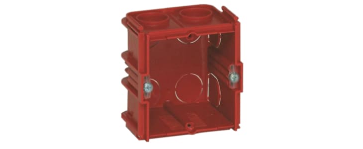 Legrand Batibox Red Plastic Back Box, NF, 1 Gangs