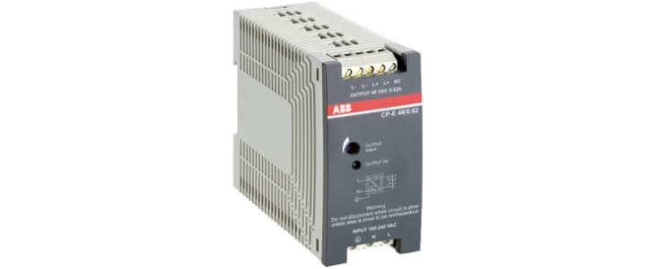 ABB CP-E Switch Mode DIN Rail Power Supply, 85 → 264V ac ac, dc Input, 48V dc dc Output, 1.25A Output, 60W