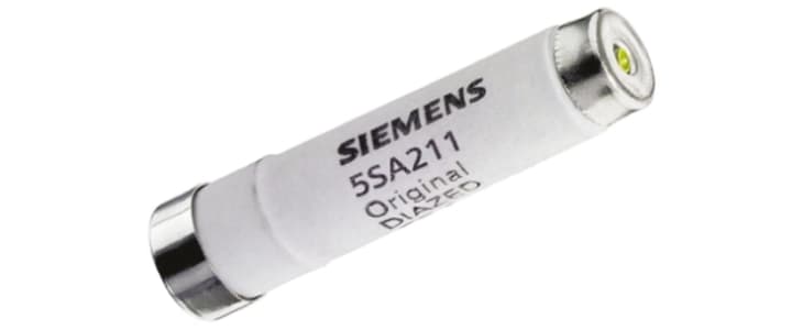 Siemens 2A DII Diazed Fuse, E16 Thread Size, gG, 500V ac