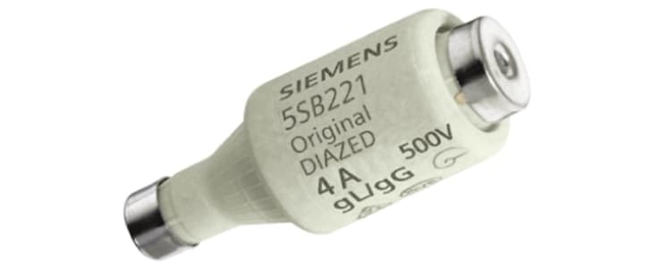 Siemens 4A DII Diazed Fuse, E27 Thread Size, gG, 500V ac