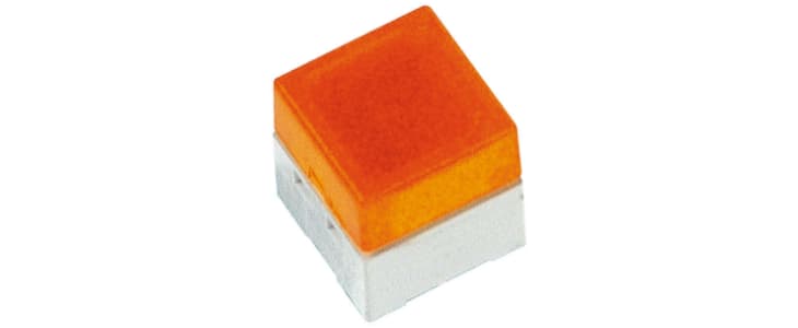 IP00 Yellow Cap Tactile Switch, SPST 50 mA @ 24 V dc