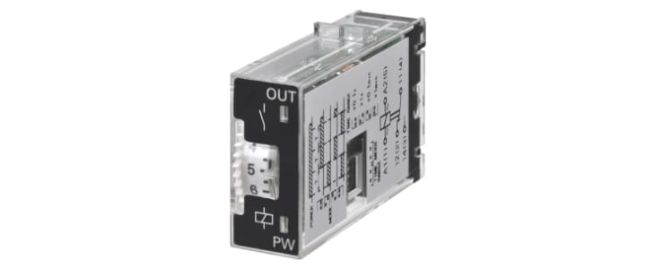 Omron H3RN Series Panel Mount Timer Relay, 24V dc, 2-Contact, 0.1 s → 10min, SPDT