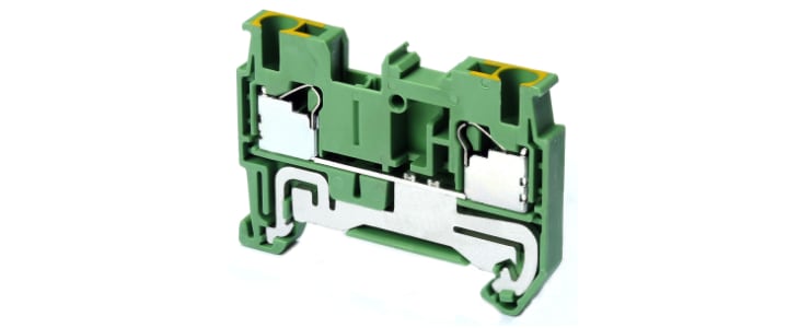 Omron XW5G Series Grey Non-Fused DIN Rail Terminal, 2.5mm², Single-Level, Push In Termination