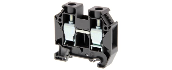 Omron XW5T Series Grey DIN Rail Terminal Block, 4 → 25mm², Single-Level, Screw Termination