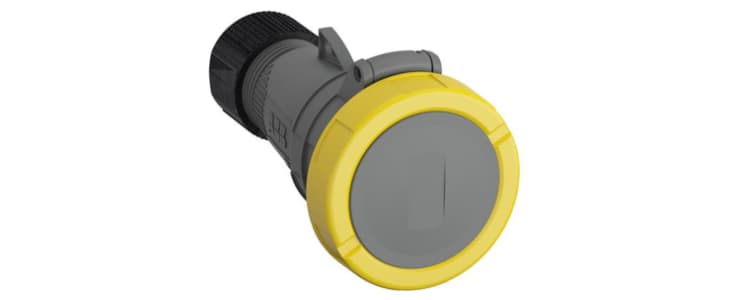 ABB, Easy & Safe IP67 Yellow Cable Mount 2P + E Industrial Power Socket, Rated At 16A, 110 V