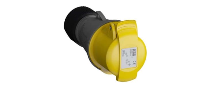 ABB, Easy & Safe IP44 Yellow Cable Mount 2P + E Industrial Power Socket, Rated At 32A, 110 V