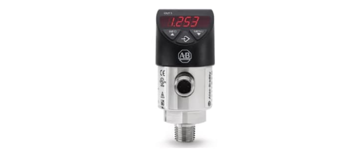 Allen Bradley 836P Series Pressure Sensor, 0bar Min, 399.89bar Max, 4 → 20 mA, Analogue, PNP-NO/NC Output,