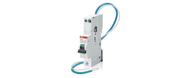 ABB RCBO, 10A Current Rating, 1P+N Poles, 30mA Trip Sensitivity, Type B, System Pro M Compact Range