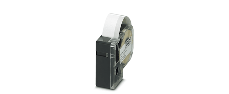 Phoenix Contact MM-EMLC Black on White Label Printer Tape, 6 m Length, 18 mm Width, 6m Label Length, 18mm Label Width