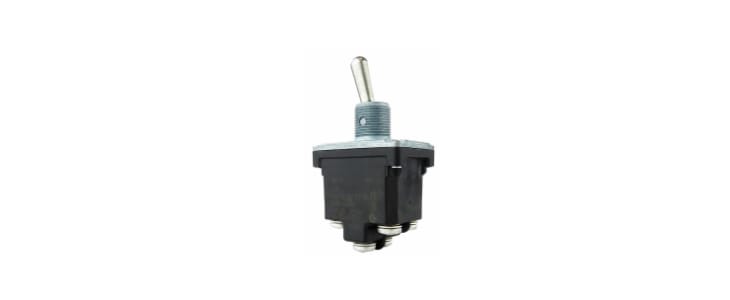 Honeywell Toggle Switch, Panel Mount, On-Off-(On), DPDT, Screw Terminal, 250 V dc, 277V ac