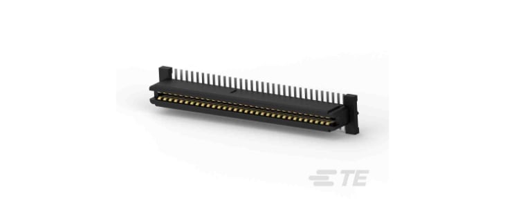 TE Connectivity Vertical Female Edge Connector, Surface Mount, 64-Contacts, 1mm Pitch, 2-Row, Solder Termination