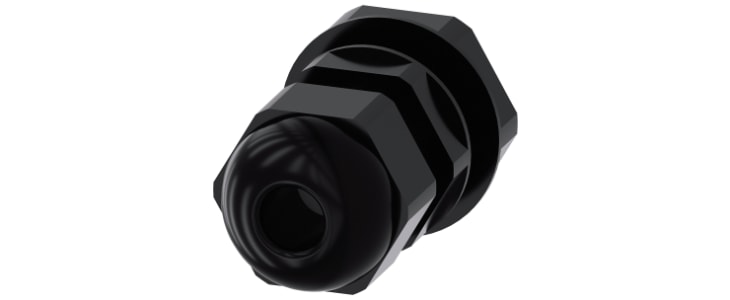 Siemens SIRIUS ACT Series Black Plastic Cable Gland, M25 Thread, 9mm Min, 14mm Max, IP66, IP67, IP69 (IP69K)