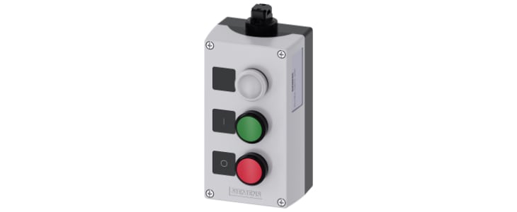 Siemens Control Station Switch, Metal, Green, Red, White, IP66, IP67, IP69