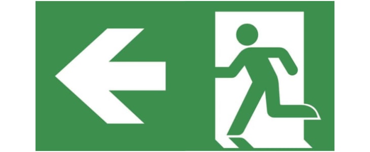 EMERGI-LITE Emergency Exit Legend for use with EMERGI-LITE Emergency Light