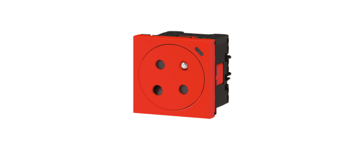 Legrand Red 1 Gang Plug Socket, 16A, Indoor Use