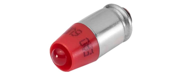 EAO White LED Indicator Lamp, 24V ac/dc, T1 3/4 MG Base, 6.1mm Diameter, 750mcd