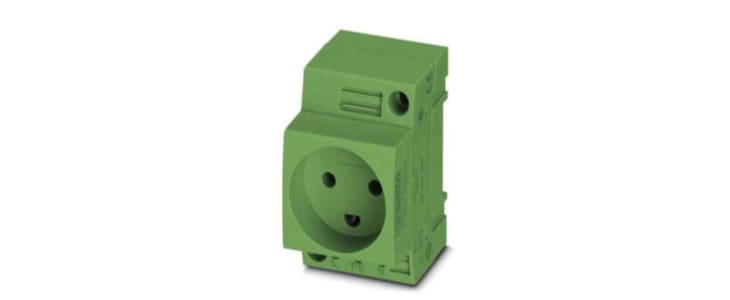 Phoenix Contact Denmark Mains Sockets, 16A, DIN Rail, 250 V