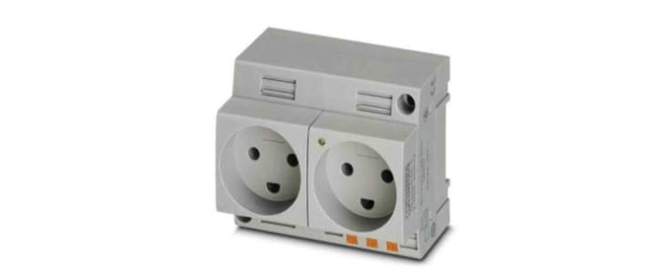 Phoenix Contact Denmark Mains Sockets, 16A, DIN Rail, 250 V