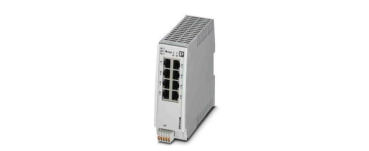 Phoenix Contact FL SWITCH 2308 PN Series DIN Rail Mount Ethernet Switch, 8 RJ45 Ports, 1000Mbit/s Transmission, 24V dc