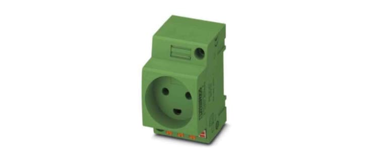 Phoenix Contact Denmark Mains Sockets, 16A, DIN Rail, 250 V