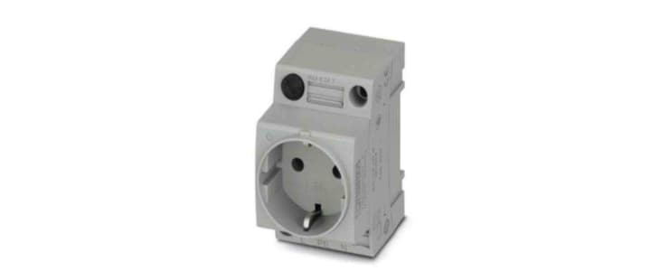 Phoenix Contact German Mains Sockets, 16A, DIN Rail, 250 V