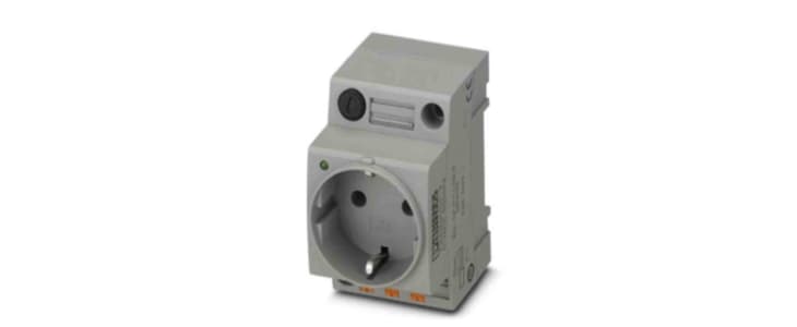 Phoenix Contact German Mains Sockets, 16A, DIN Rail, 250 V