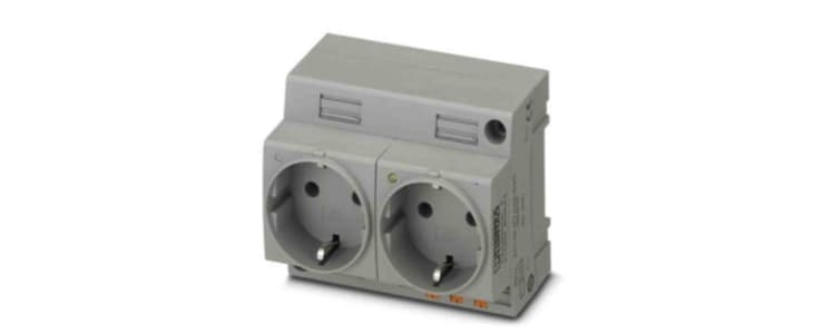 Phoenix Contact German Mains Sockets, 16A, DIN Rail, 250 V