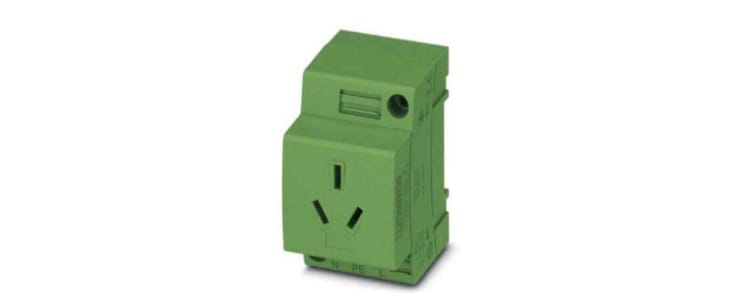 Phoenix Contact Chinese Mains Sockets, 10A, DIN Rail, 250 V