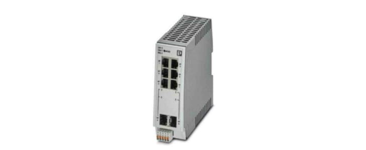 Phoenix Contact FL SWITCH 2206-2SFX Series DIN Rail Mount Ethernet Switch, 6 RJ45 Ports, 100Mbit/s Transmission, 24V dc