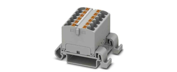 Phoenix Contact Distribution Block, 12 Way, 0.2 → 6mm², 32A, 800 V, Grey