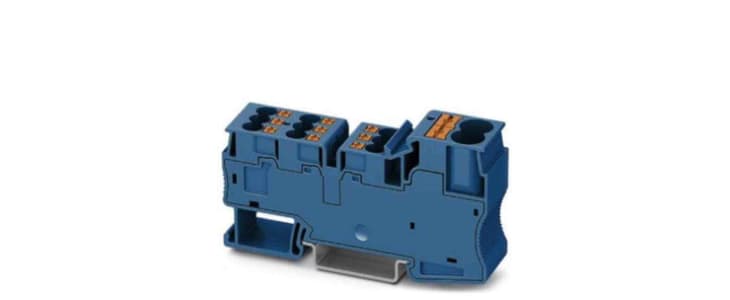 Phoenix Contact Distribution Block, 11 Way, 0.5 → 16mm², 57A, 1000 V, Blue