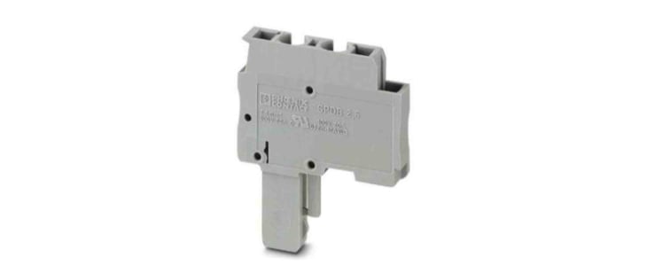 5.2mm Pitch 1 Way Pluggable Terminal Block, Plug, DIN Rail, Spring Cage Termination