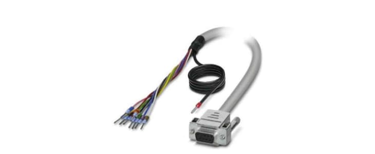 Phoenix Contact Female 9 Pin D-sub Unterminated Serial Cable, 1.5m