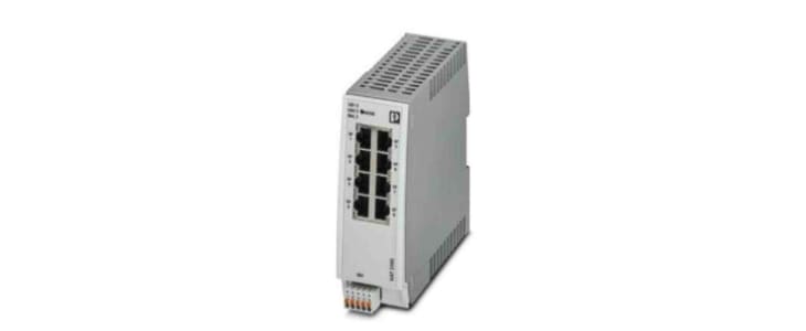 Phoenix Contact FL NAT 2208 Series DIN Rail Mount Ethernet Switch, 8 RJ45 Ports, 100Mbit/s Transmission, 24V dc