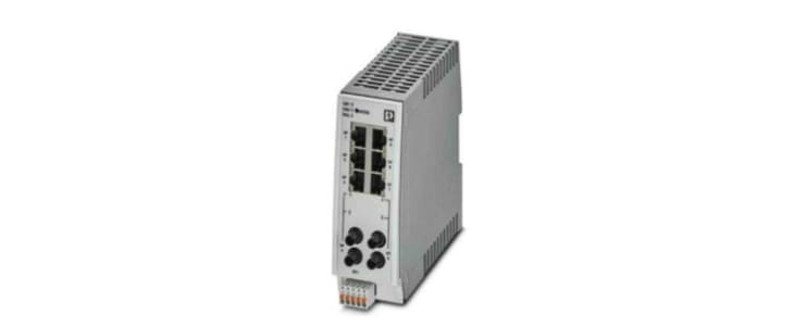 Phoenix Contact FL SWITCH 2206-2FX SM ST Series DIN Rail Mount Ethernet Switch, 6 RJ45 Ports, 100Mbit/s Transmission,