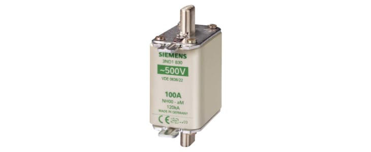 Siemens 125A Centred Tag Fuse, NH00, 500V ac