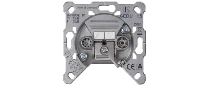 TV/FM Coaxial Female Socket, Wall Mount