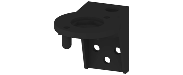 Siemens IP65 Rated Black Mounting Bracket for use with Signalling columns