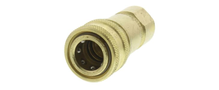 Parker Brass Female Hydraulic Quick Connect Coupling, G 1 Female