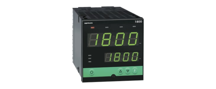 Gefran 1800 PID Temperature Controller, 96 x 96 (1/4 DIN)mm, 3 Output Relay, 100 V ac, 240 V ac Supply Voltage ON/OFF