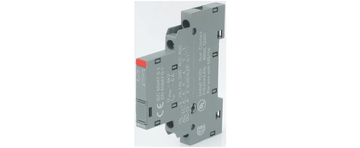 ABB Auxiliary Contact, 2 Contact, 2NO, Side Mount