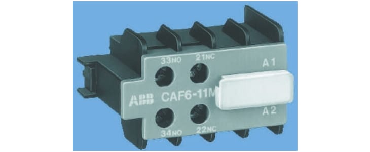 ABB Auxiliary Contact, 2 Contact, 2NO, Front Mount