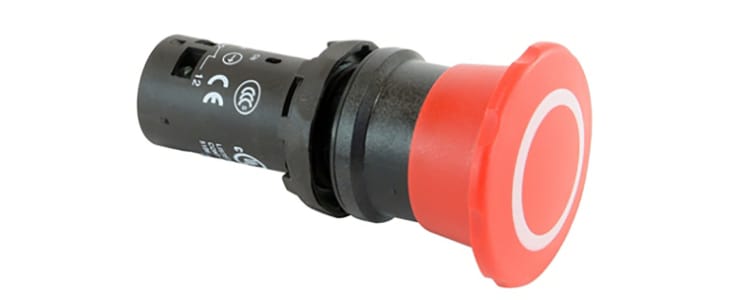 ABB 1SFA Series Pull Release Emergency Stop Push Button, Panel Mount, 22.5mm Cutout, SPDT, IP66, IP67, IP69K