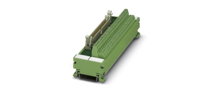 Phoenix Contact 50-Contact Male Interface Module, Flat Ribbon Cable Connector, DIN Rail Mount, 1A