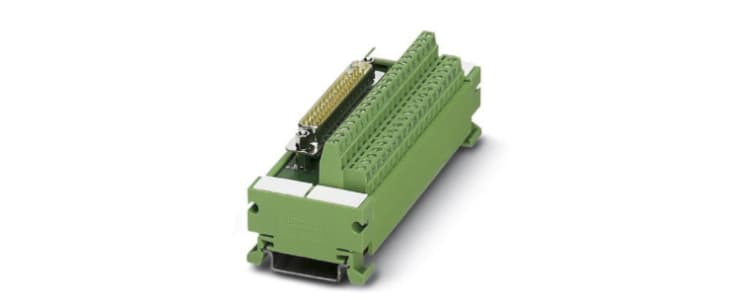 Phoenix Contact 37-Contact Male Interface Module, D-sub Connector, DIN Rail Mount, 2.5A