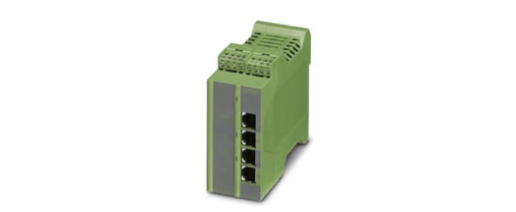 Phoenix Contact FL PSE 2TX Series DIN Rail Mount Ethernet Switch, 4 RJ45 Ports, 100Mbit/s Transmission, 24V dc