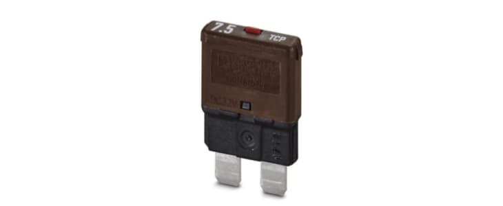 Phoenix Contact Thermal Circuit Breaker - TCP7.5/DC32V Single Pole 32V dc Voltage Rating, 7.5A Current Rating