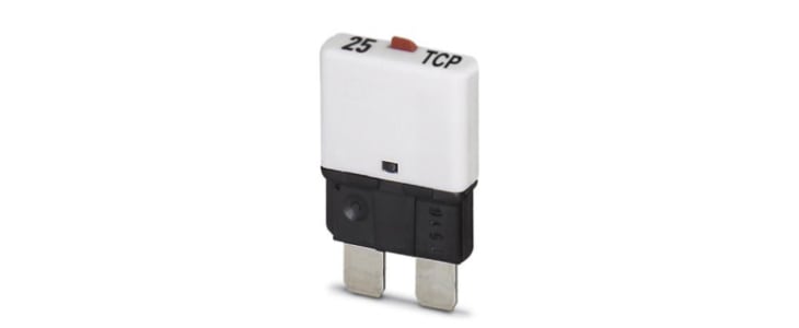 Phoenix Contact Thermal Circuit Breaker - TCP 25/DC32V Single Pole 32V dc Voltage Rating, 25A Current Rating